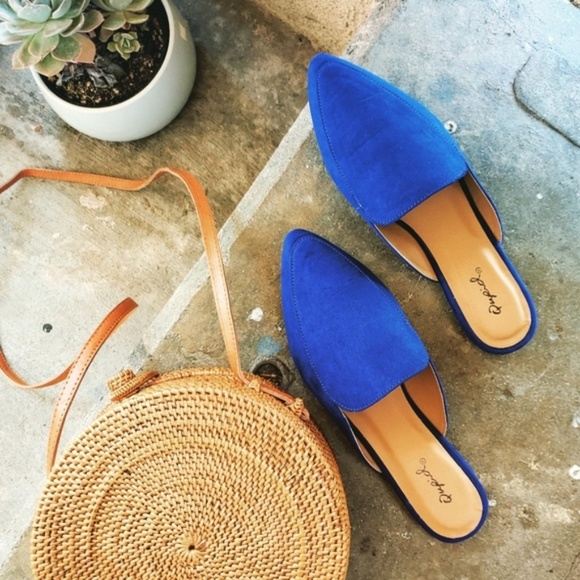 royal blue mules